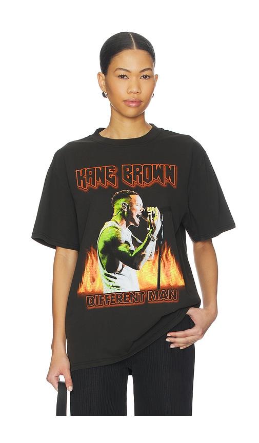 Philcos Kane Brown Flames Tee in Black by PHILCOS
