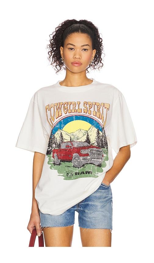 Philcos Ram Cowgirl Spirit Boxy Tee in Cream by PHILCOS