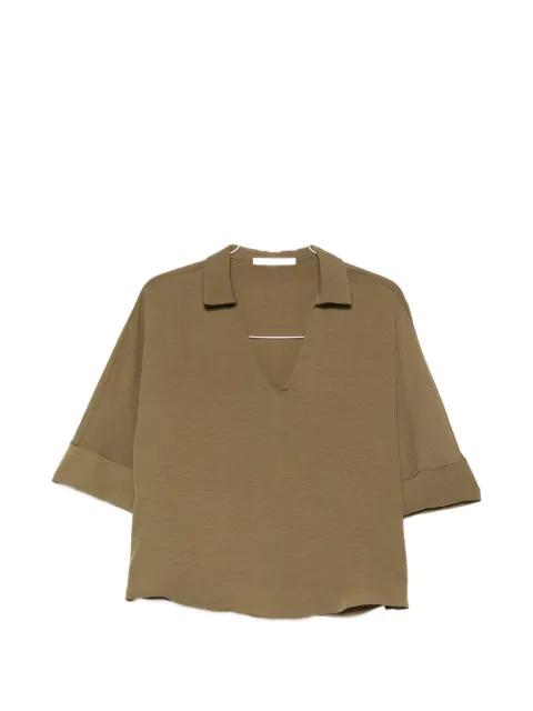 V-neck collared blouse by PHILIA LOFT