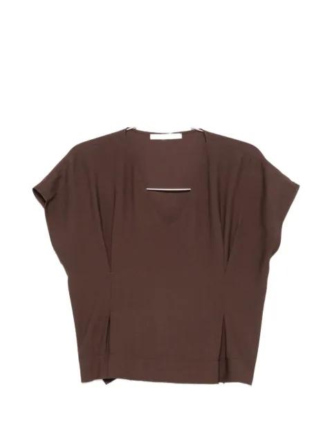 V-neck short-sleeve blouse by PHILIA LOFT