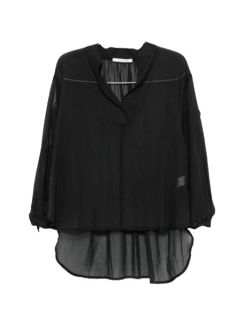 cut-out tie-fastening blouse by PHILIA LOFT