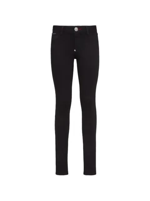 Angel wing-embroidered jeggings by PHILIPP PLEIN