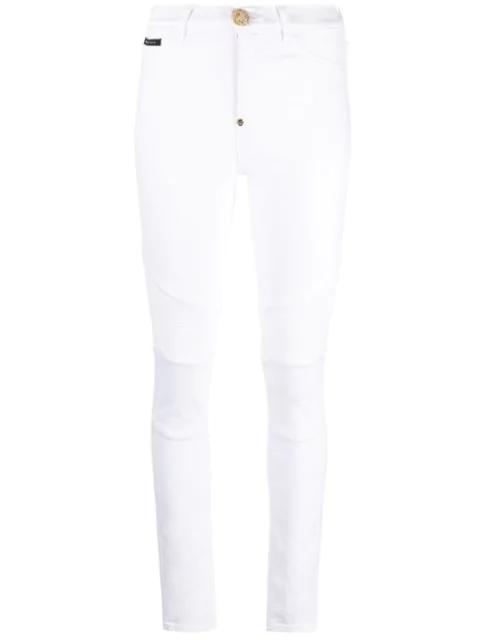 Biker high-waisted skinny jeans by PHILIPP PLEIN
