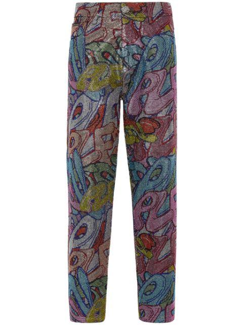 Brooches high-rise tapered jeans by PHILIPP PLEIN