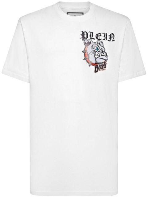 Bulldogs-print cotton T-shirt by PHILIPP PLEIN
