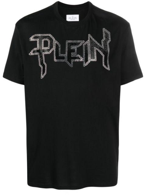 Chrome gem-embellished T-shirt by PHILIPP PLEIN