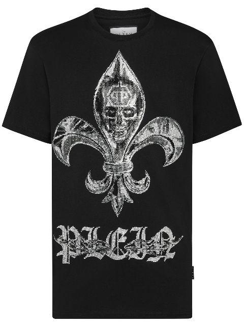 Chrome-print round-neck T-shirt by PHILIPP PLEIN