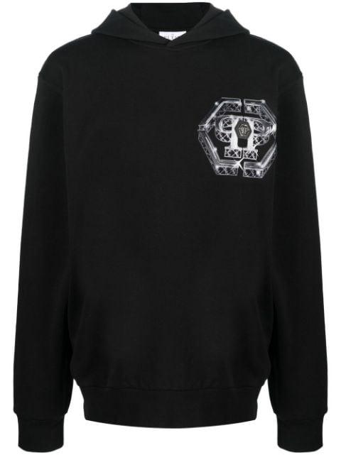 Dark Romance logo-print hoodie by PHILIPP PLEIN