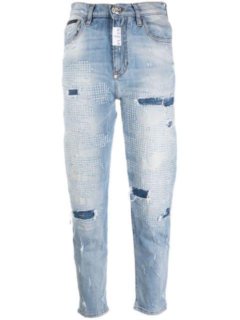 Distressed Mom jeans by PHILIPP PLEIN