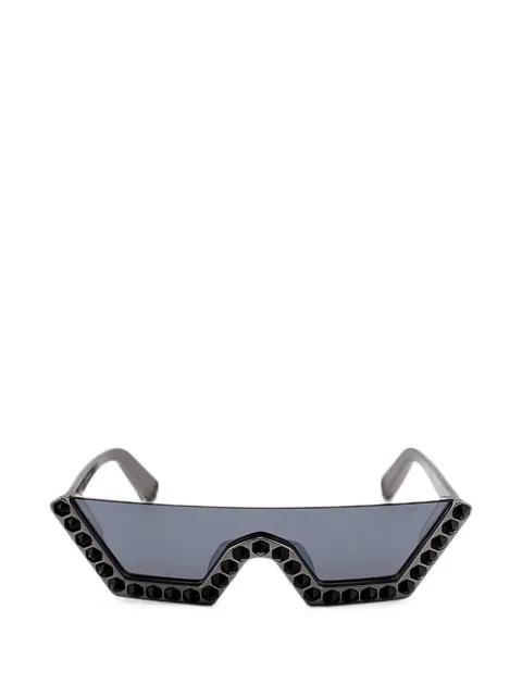 crystal-embellished semi-rimless sunglasses by PHILIPP PLEIN EYEWEAR