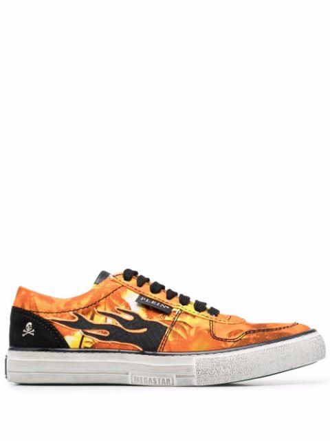 Flame low-top sneakers by PHILIPP PLEIN