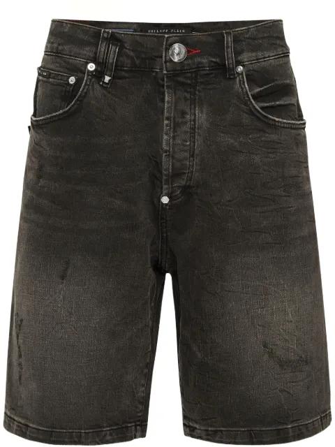 Formentera Skulls denim shorts by PHILIPP PLEIN