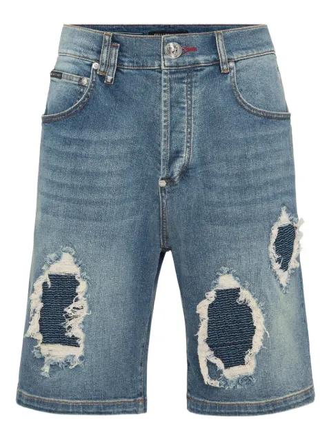 Formentera denim shorts by PHILIPP PLEIN