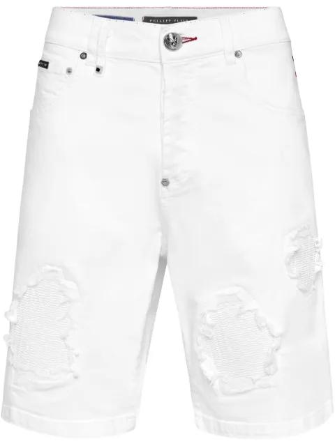Formentera denim shorts by PHILIPP PLEIN