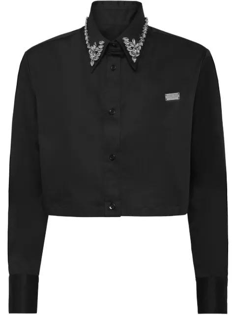 Gothic Plein Cropped shirt by PHILIPP PLEIN