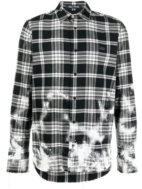 Gothic Plein checked cotton shirt by PHILIPP PLEIN