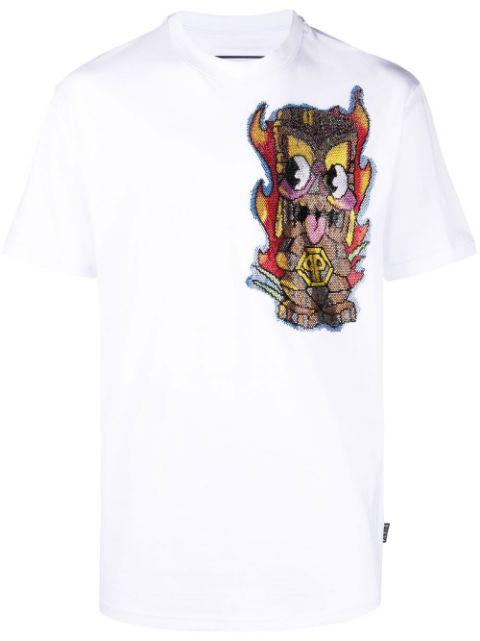 Hawaii embellished short-sleeve T-shirt by PHILIPP PLEIN