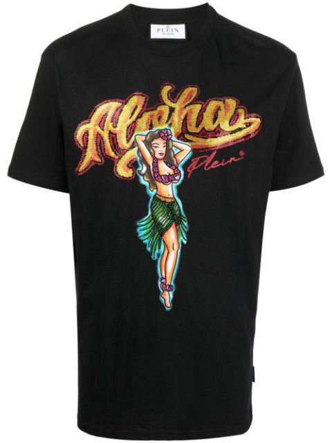 Hawaii embellished short-sleeve T-shirt by PHILIPP PLEIN