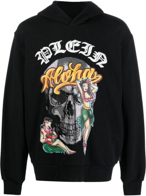 Hawaii graphic-print hoodie by PHILIPP PLEIN