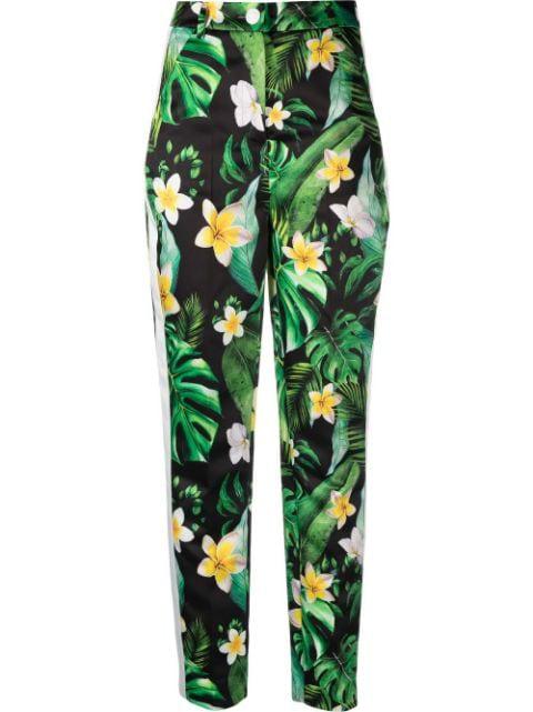 Hawaii-print high-waisted trousers by PHILIPP PLEIN