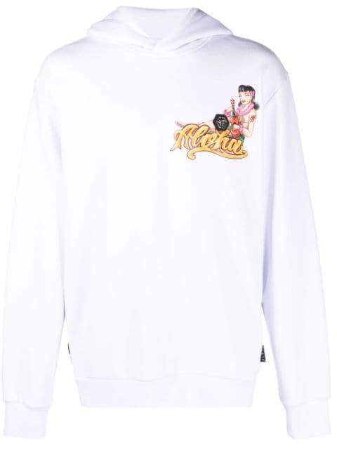 Hawaii-print hoodie by PHILIPP PLEIN
