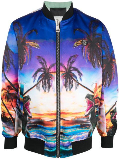 Hawaii printed bomber jacket by PHILIPP PLEIN