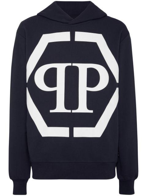 Hexagon cotton hoodie by PHILIPP PLEIN