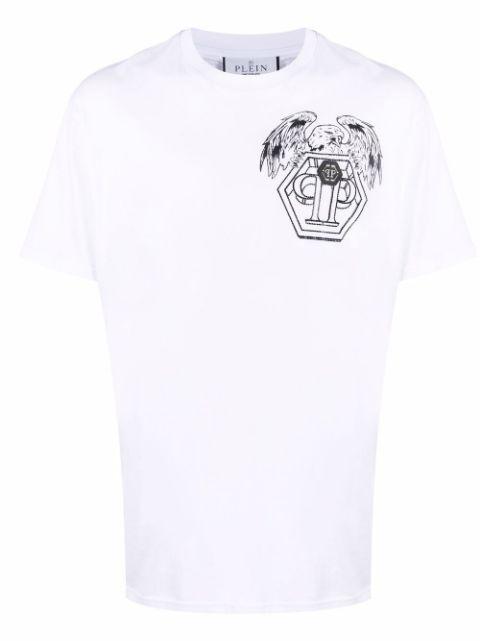 Hexagon eagle logo-print T-shirt by PHILIPP PLEIN