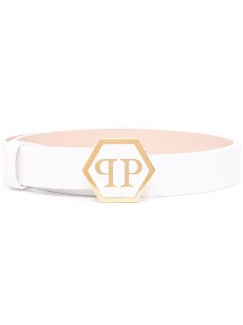Hexagon leather belt by PHILIPP PLEIN