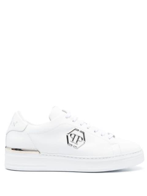 Hexagon low-top leather sneakers by PHILIPP PLEIN