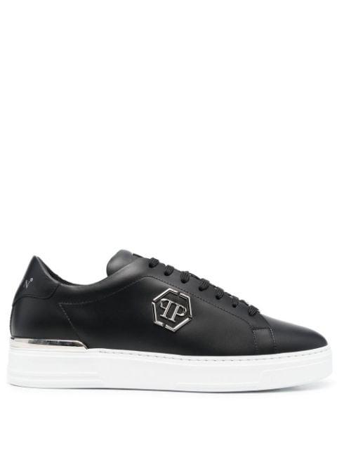 Hexagon low-top leather sneakers by PHILIPP PLEIN