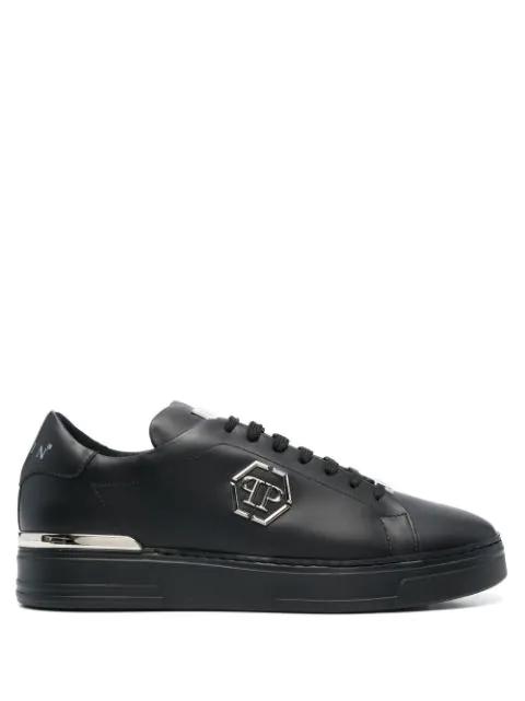 Hexagon low-top leather sneakers by PHILIPP PLEIN