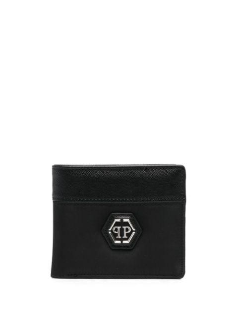 Hexagon-plaque bifold wallet by PHILIPP PLEIN