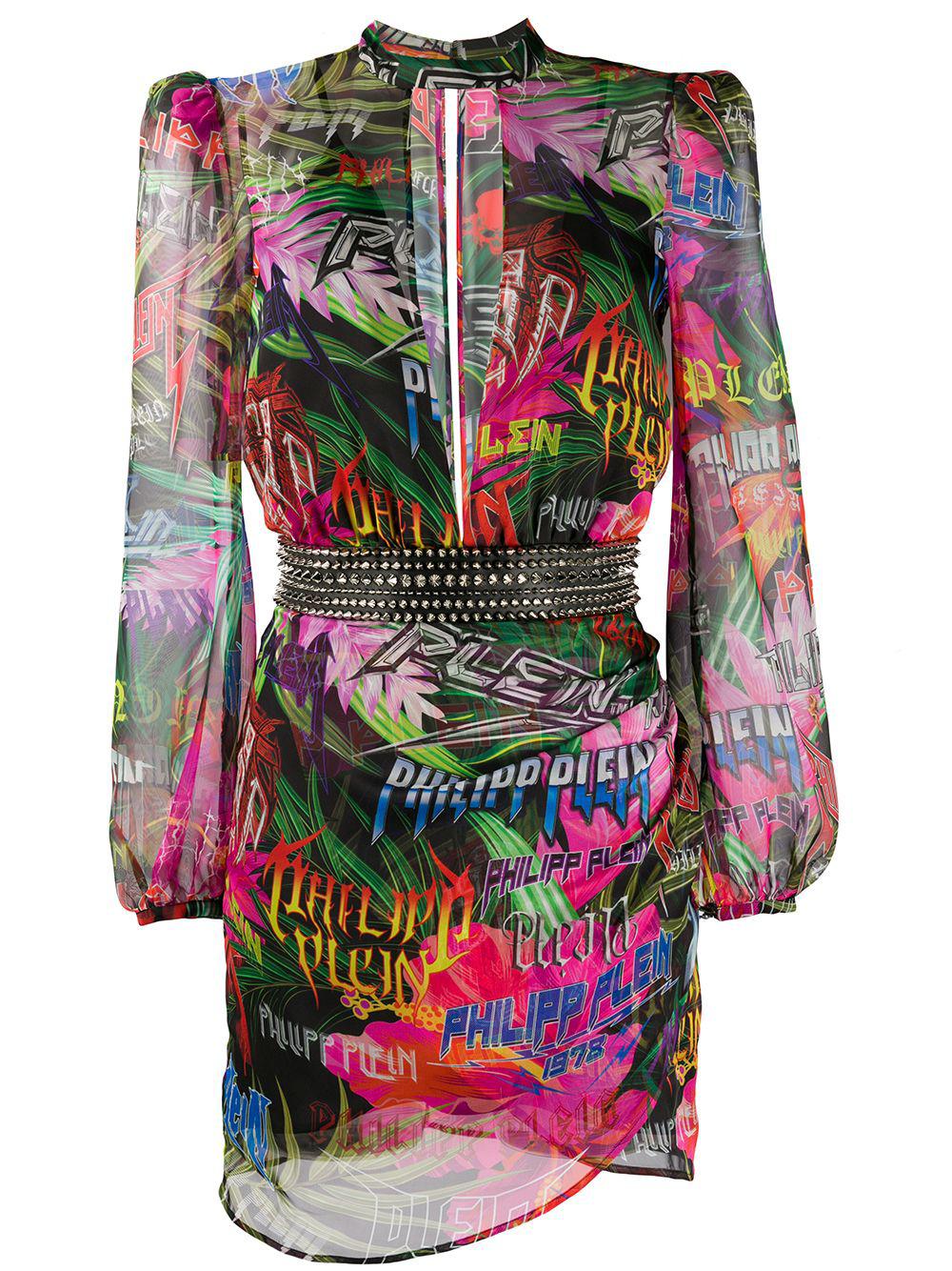 Jungle Rock long-sleeve dress by PHILIPP PLEIN