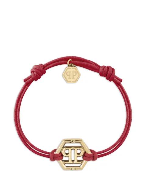 Linked logo-plaque bracelet by PHILIPP PLEIN