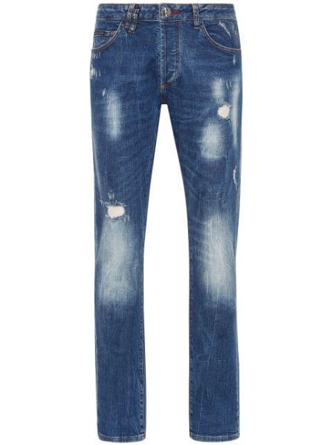 Lion Circus mid-rise slim-fit jeans by PHILIPP PLEIN