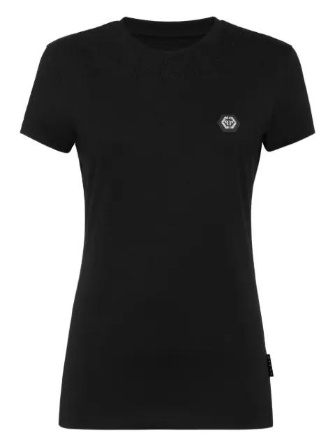 Logo Fatale-embroidered T-shirt by PHILIPP PLEIN