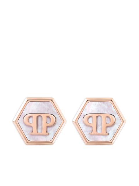 Mini logo earrings by PHILIPP PLEIN