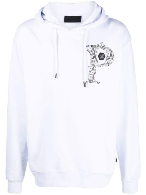 Money graphic-print hoodie by PHILIPP PLEIN