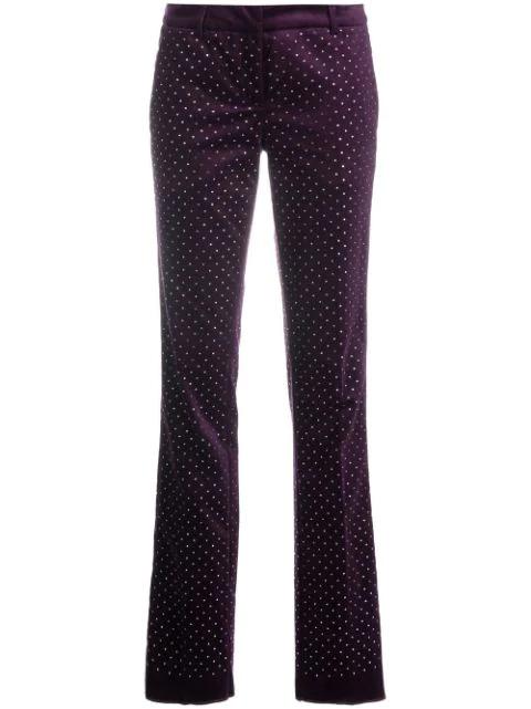 Office crystal-embellished trousers by PHILIPP PLEIN