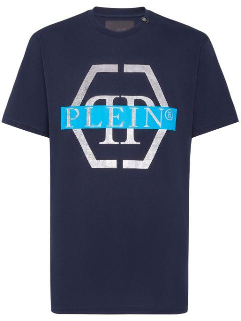 PP tape-print round-neck t-shirt by PHILIPP PLEIN