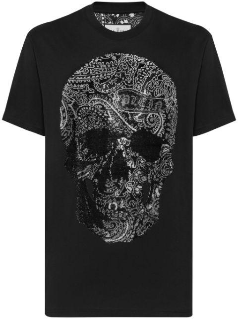 Paisley Skull-print round-neck T-shirt by PHILIPP PLEIN