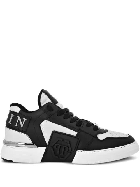 Phantom Kicks skull-plaque leather sneakers by PHILIPP PLEIN