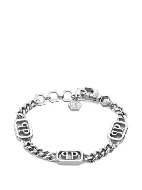 Plein Lettering curb-link bracelet by PHILIPP PLEIN