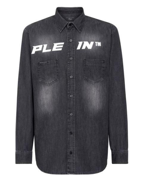 Plein™ logo denim shirt by PHILIPP PLEIN