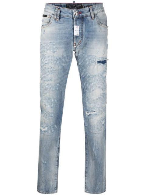 Premium distressed-detail jeans by PHILIPP PLEIN