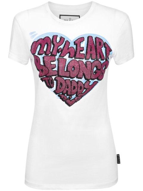 Pure crystals-embellished T-shirt by PHILIPP PLEIN