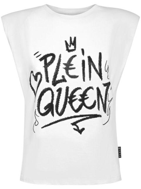 Pure crystals-embellished sleeveless T-shirt by PHILIPP PLEIN