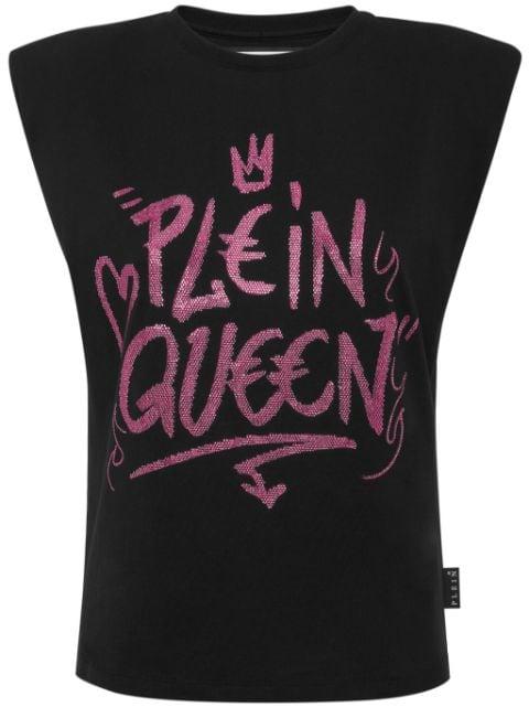 Pure crystals-embellished sleeveless t-shirt by PHILIPP PLEIN