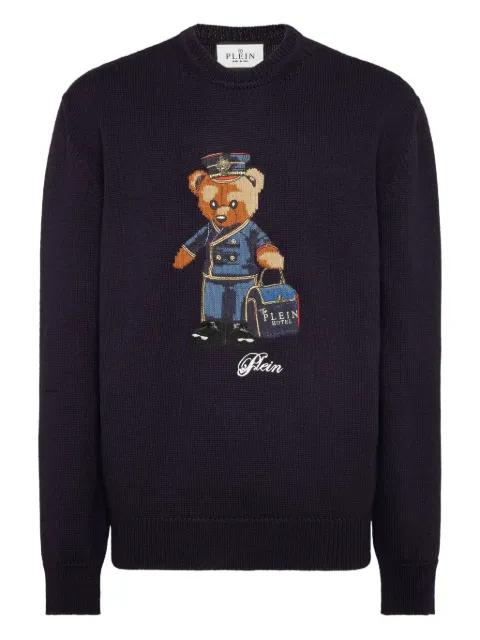 Reception Teddy teddy bear-embroidered sweater by PHILIPP PLEIN